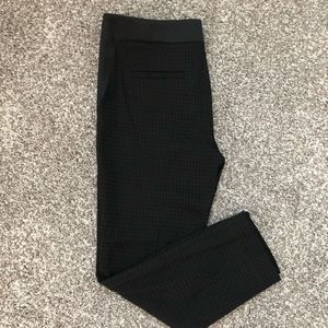 LOFT | Black Patterned Ankle-Length Dress Slacks